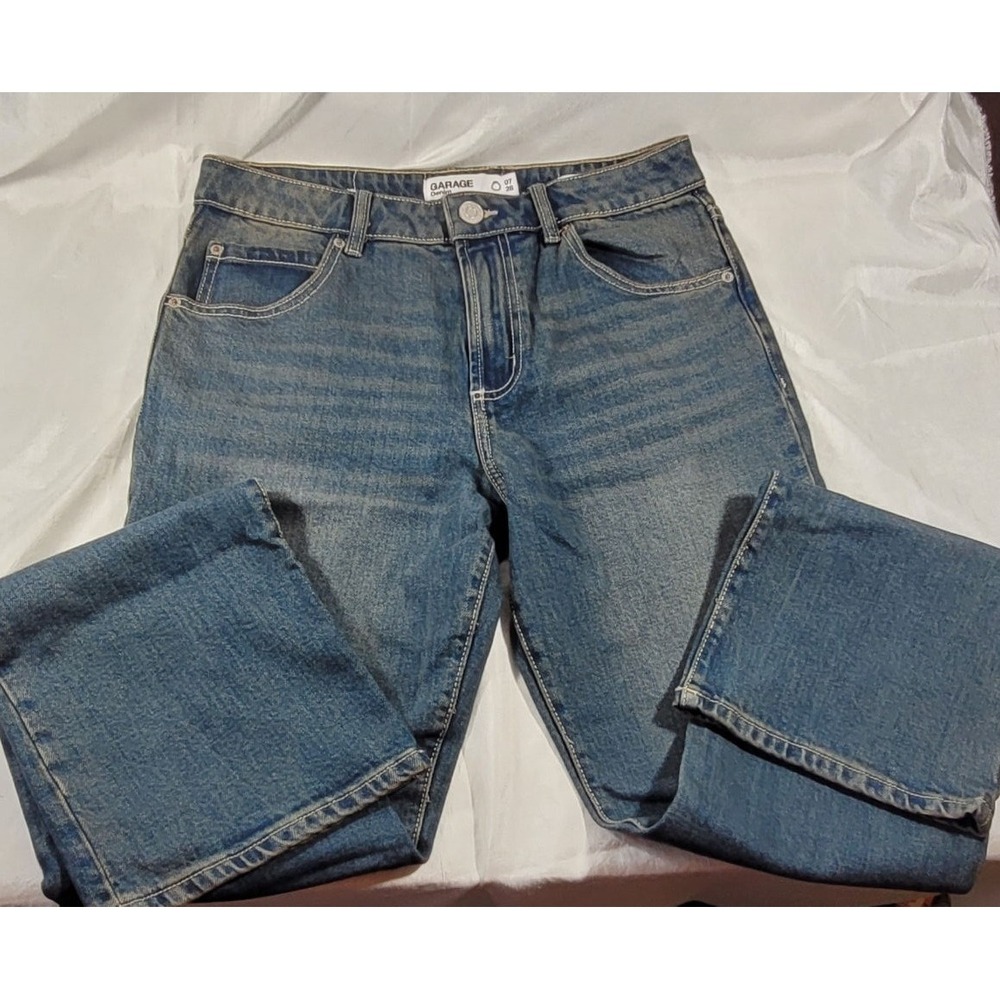 Garage Denim Women's Mid-Rise Boot Cut Faded Jeans - Dark Wash - 07/28